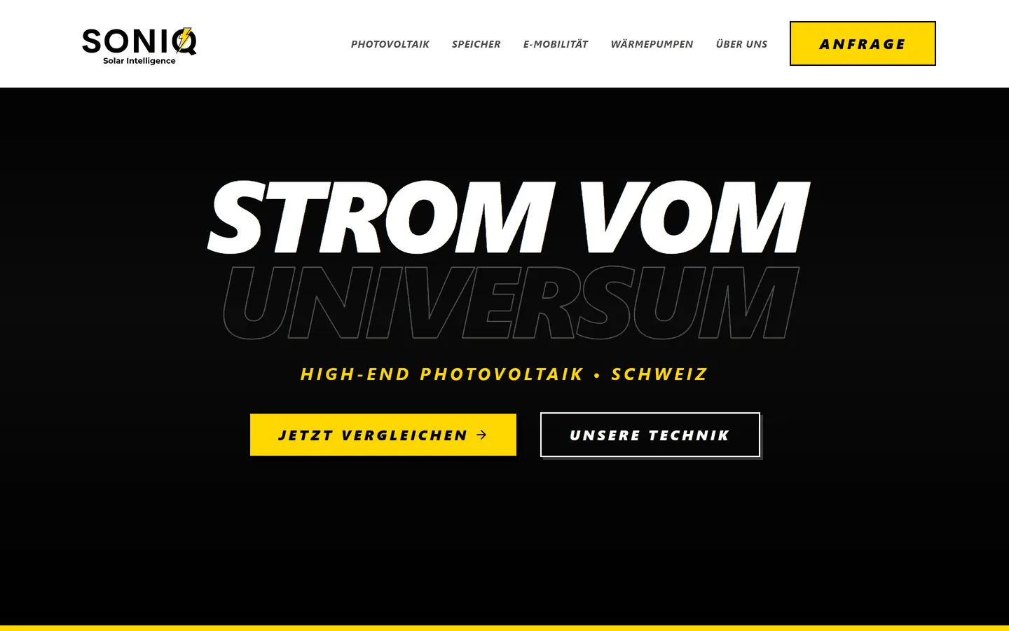 Startseite von soniq.ch