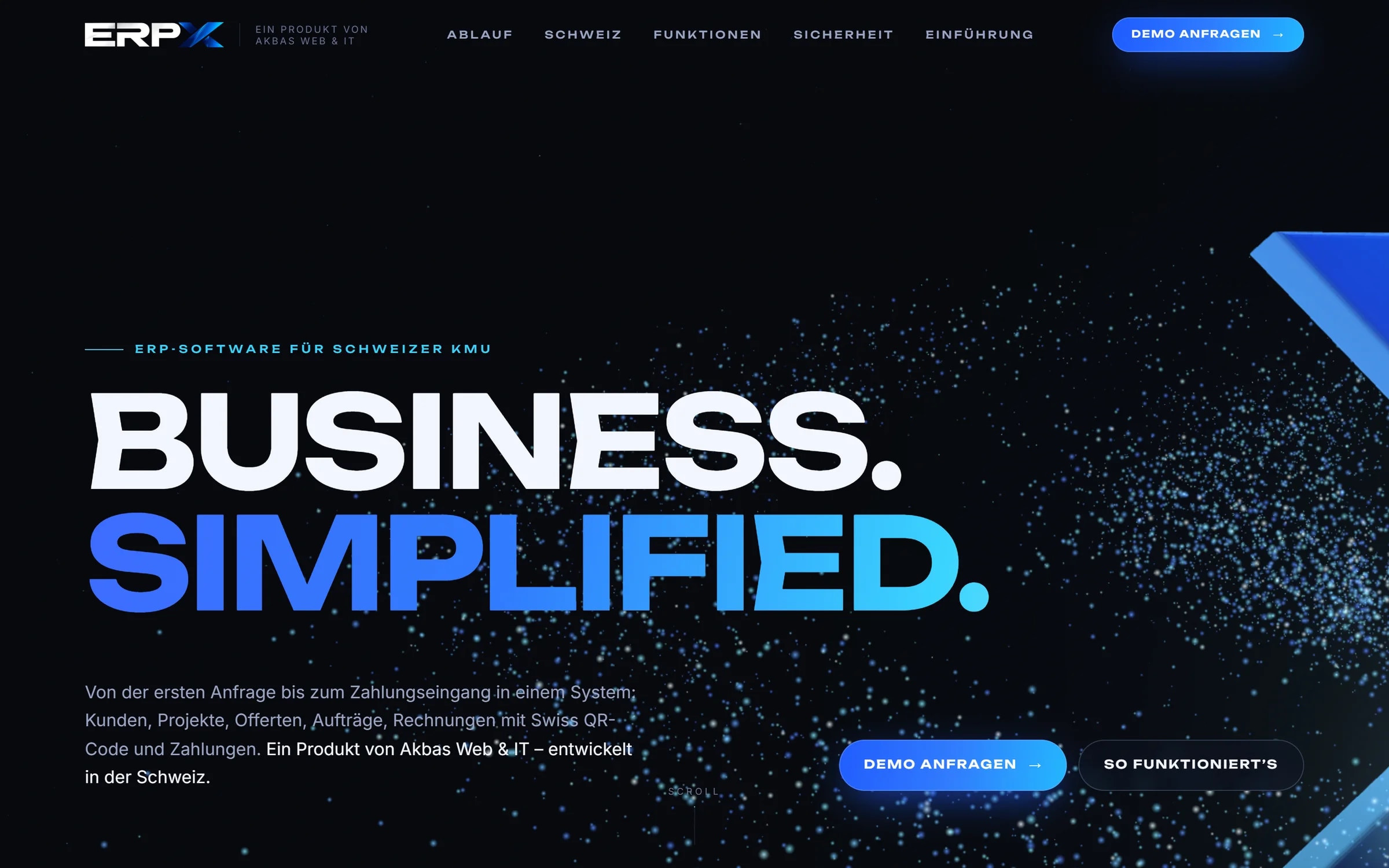 ERPX-Produktwebsite